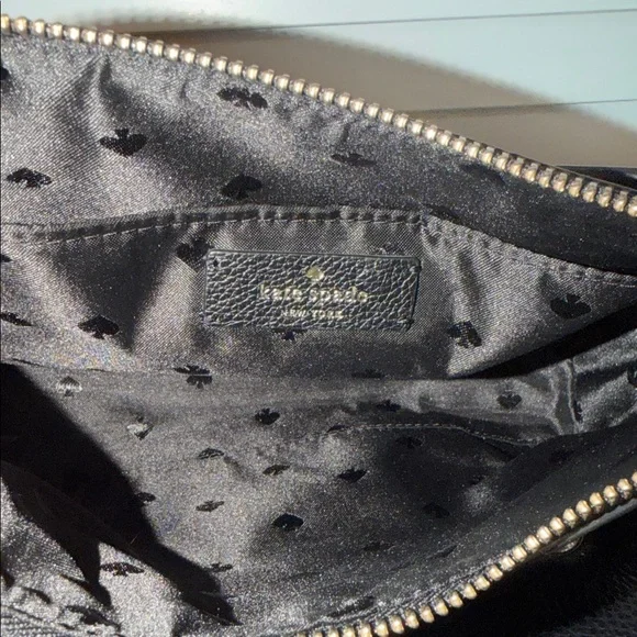 Kate Spade Black Pebbled Leather Crossbody | Gold Hardware | Small Bag - Picture 6 of 6